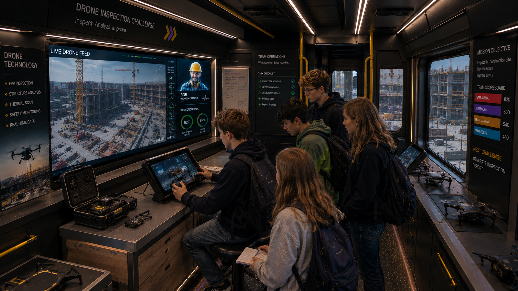 Drone-inspectie en puzzels